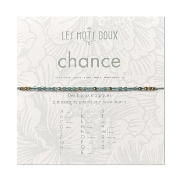 Bracelet en langage morse Chance or