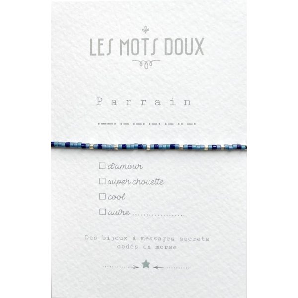 Bracelet code morse “Parrain” à cocher