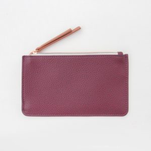 Porte-monnaie/pochette bordeau Caroline Gardner