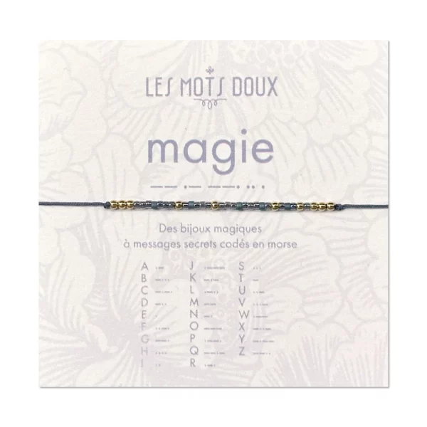 Bracelet en langage morse Magie plaqué or