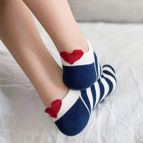 Chaussettes lignes larges marine – Image 2