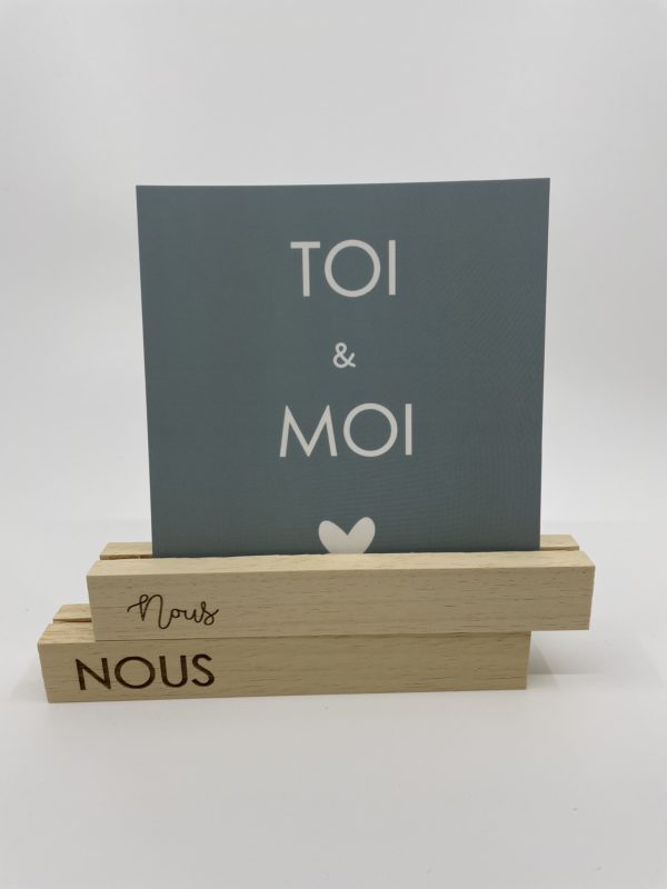 Socle en bois pour photo - Nous 🖤  - 15 cm