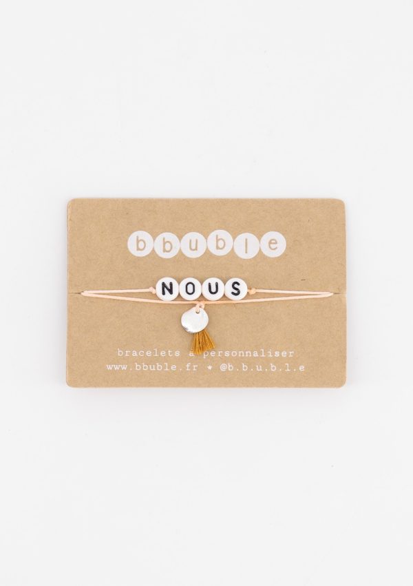 Bracelet "NOUS"  pour femme coloris poudre