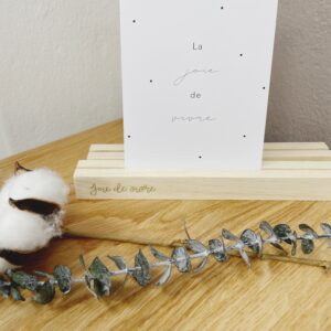Socle en bois pour photos Joie de vivre - 20 cm