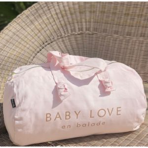Sac Polochon ''Baby Love en balade'' couleur pétale de rose - Marcel & Lily