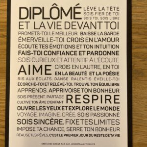 Carte postale avec enveloppe - Diplômé