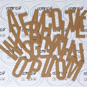 Dies grandes lettres alphabet en majuscule - Comptoir du Scrap