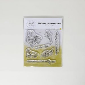 Planche de 7 tampons clear ''ambiance végétale'' de Comptoir du Scrap