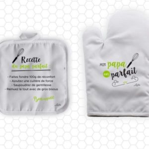 Gant et manique de cuisine ''Papa parfait''