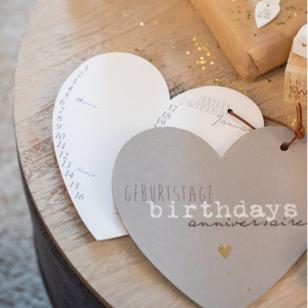 Calendrier des anniversaire en forme de coeur – Image 3