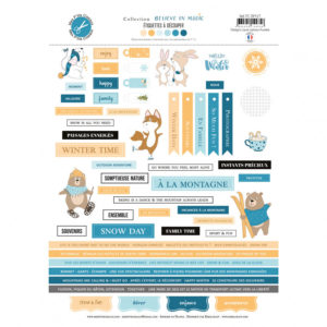 Planche A4 d'étiquettes à découper collection Believe in Magic - Mes Petits Ciseaux