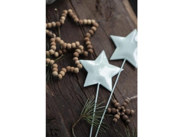 Etoiles avec perles en bois à suspendre – Image 3