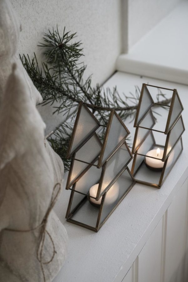 Bougeoir sapin en verre – Image 3