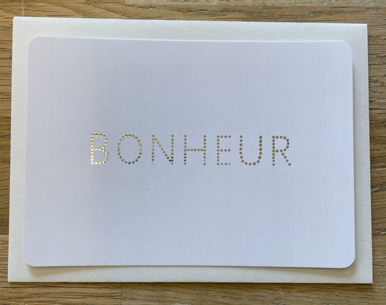 Carte postale Bonheur avec enveloppe