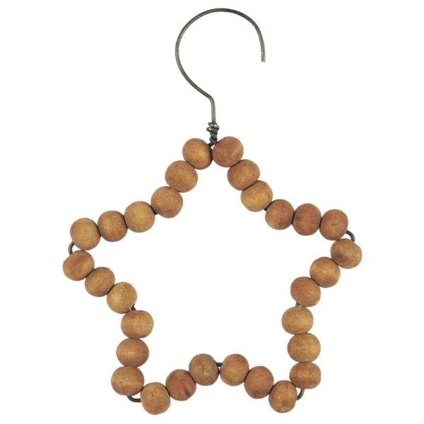 Etoiles avec perles en bois à suspendre