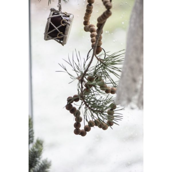Etoiles avec perles en bois à suspendre – Image 5
