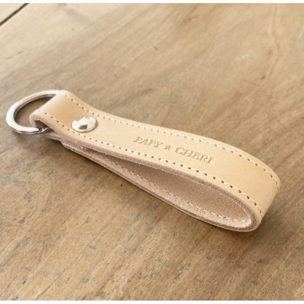 Porte-clés en cuir ''Papy chéri''