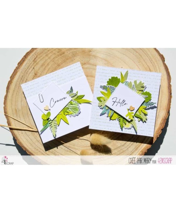 Duo tampons clear et dies "Feuilles " – Image 2