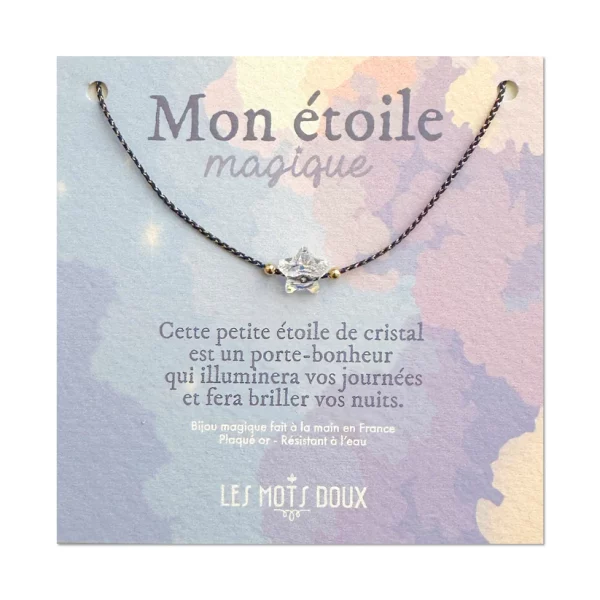 Collier “Mon étoile magique” - cordon marine – Image 2