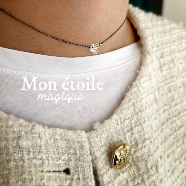 Collier “Mon étoile magique” - cordon marine – Image 3