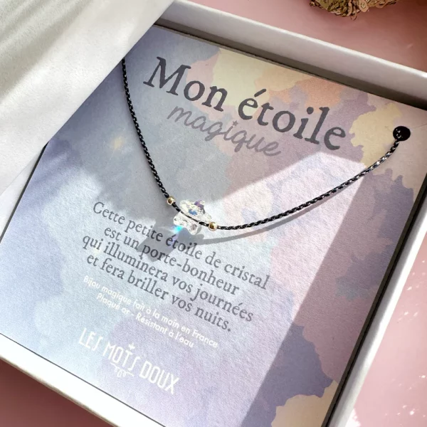 Collier “Mon étoile magique” - cordon marine