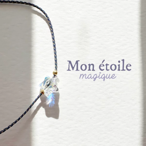 Collier “Mon étoile magique” - cordon marine – Image 4