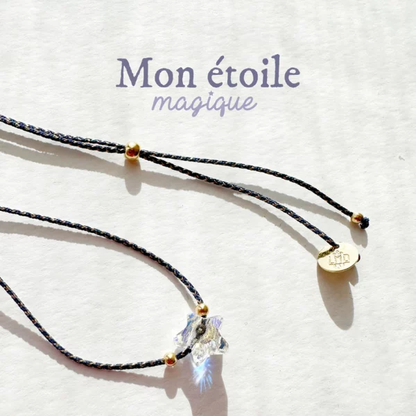 Collier “Mon étoile magique” - cordon marine – Image 6
