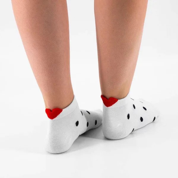 Chaussettes ''Coup de coeur à pois bleus'' – Image 2