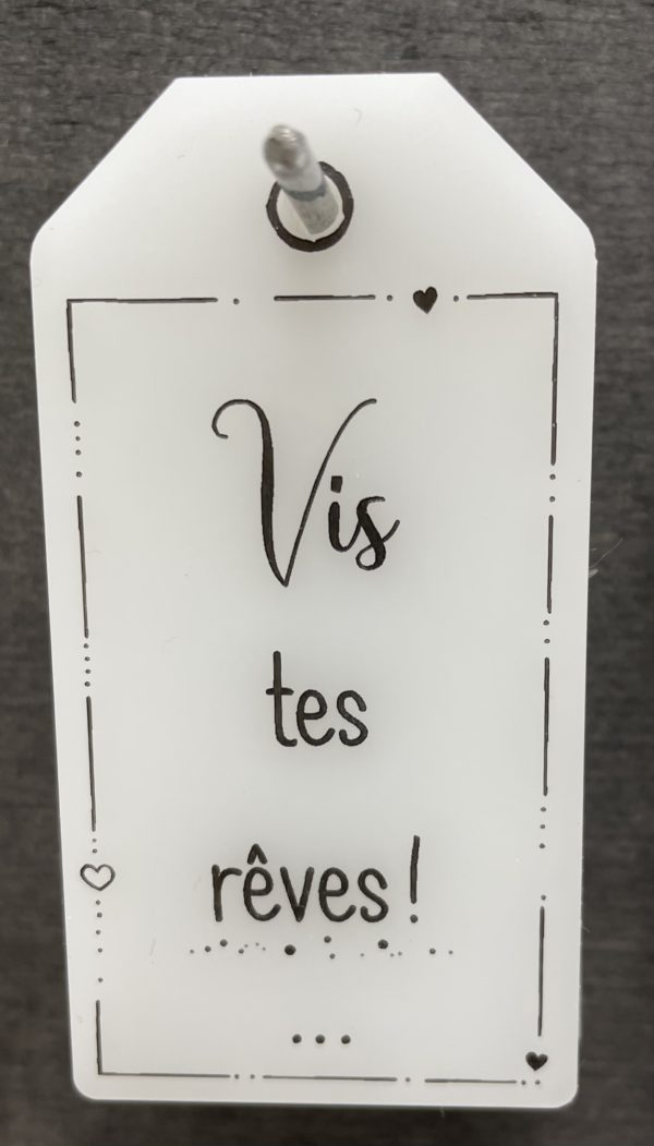 Plaquette en plexi Vis tes rêves