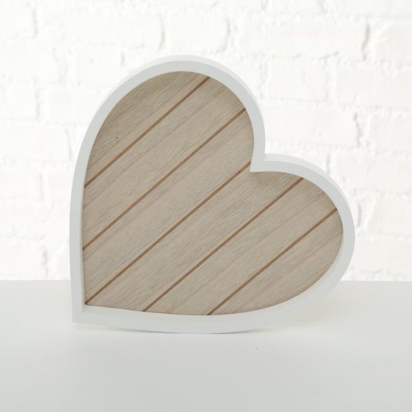 Plateau en forme de coeur en bois – Image 2