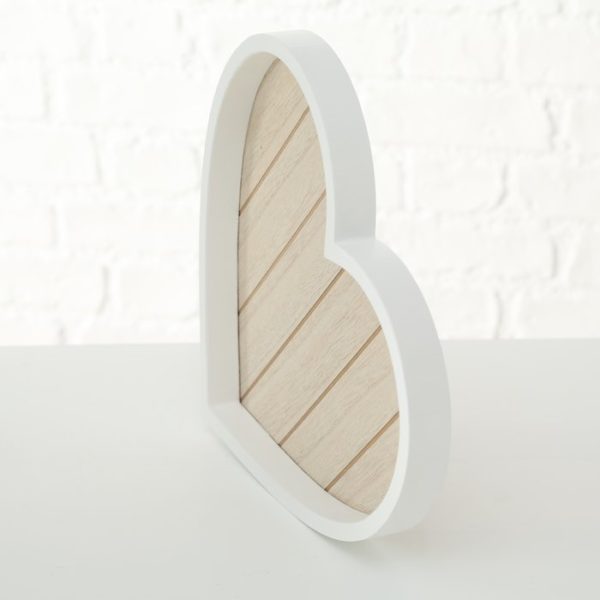 Plateau en forme de coeur en bois – Image 3