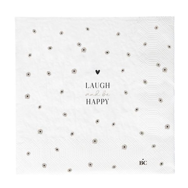 20 Serviettes en papaier ''Laugh and Be Happy''