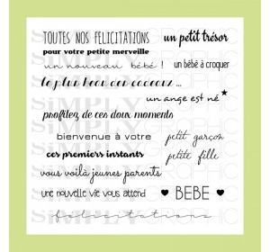 15 Tampons clear ''Petit Trésor''