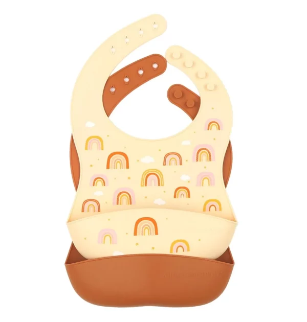 Set de 2 bavoirs en silicone "Rainbows" – Image 6