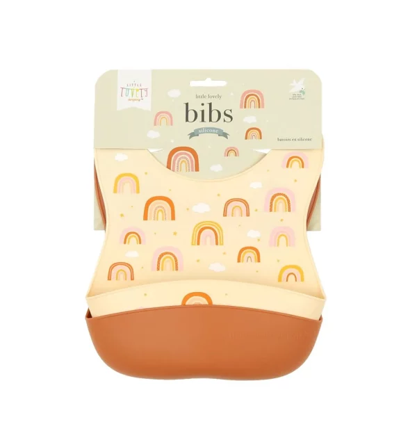 Set de 2 bavoirs en silicone "Rainbows"
