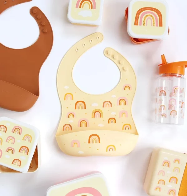 Set de 2 bavoirs en silicone "Rainbows" – Image 2