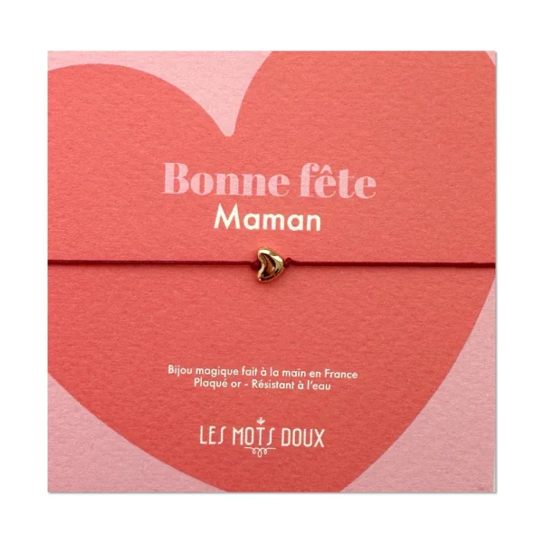 Bracelet Cœur – “Bonne fête maman !”