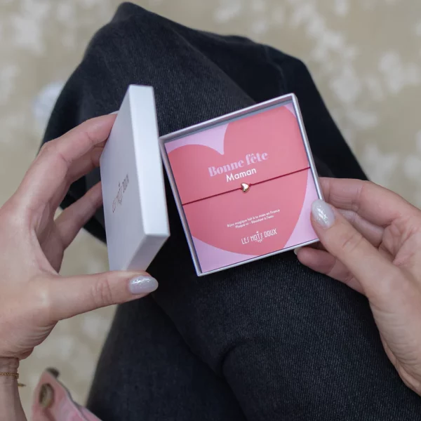 Bracelet Cœur – “Bonne fête maman !” – Image 3