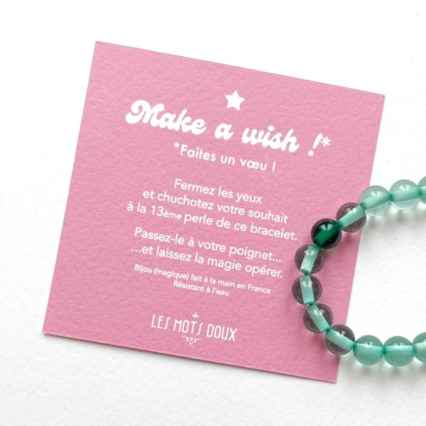 Bracelet “Make a wish” Vert Clair – Image 2