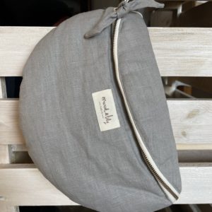 Banane gris nuage 100% lin doublé en coton