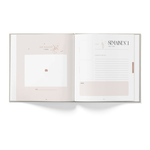 Livre ''Journal de grossesse'' - 9 mois à t'attendre – Image 2