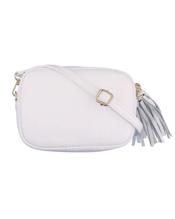 Sac à main en cuir blanc