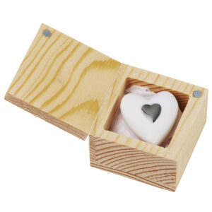 Porte-bonheur petit coeur en porcelaine
