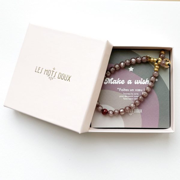 Bracelet Make a wish couleur vieux rose