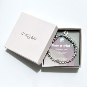 Bracelet '' Make a wish'' plaqué argent