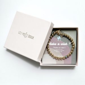 Bracelet ''Make a wish'' plaqueé or