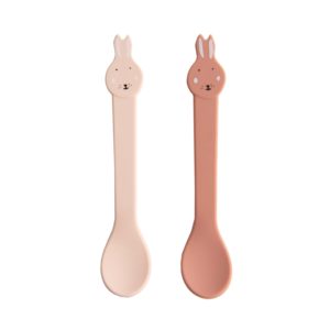 Duo cuillères en silicone Lapin