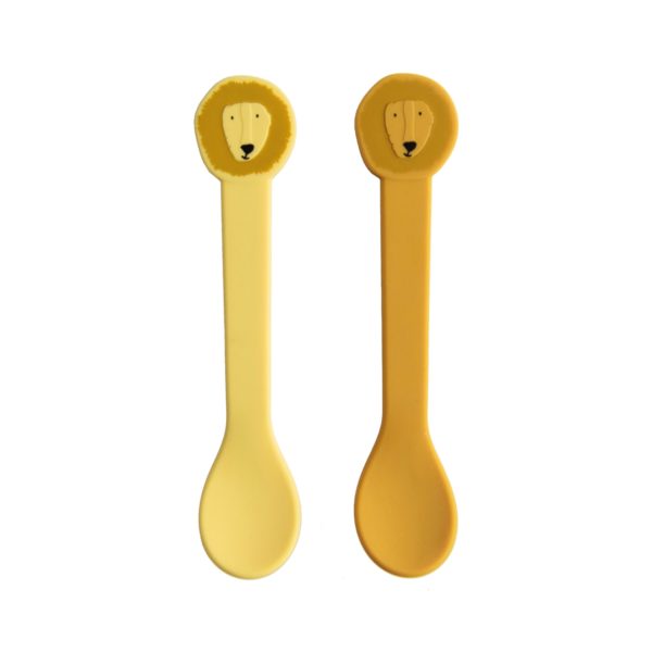 Duo cuillères en silicone Lion
