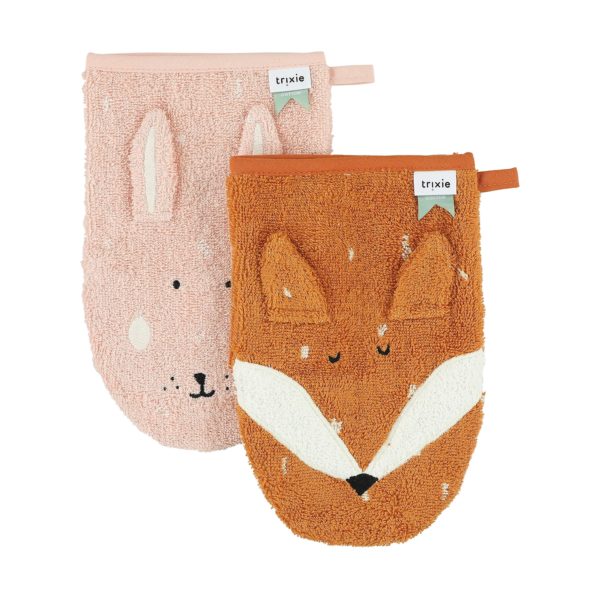 Gants de toilettes duo lapin & renard