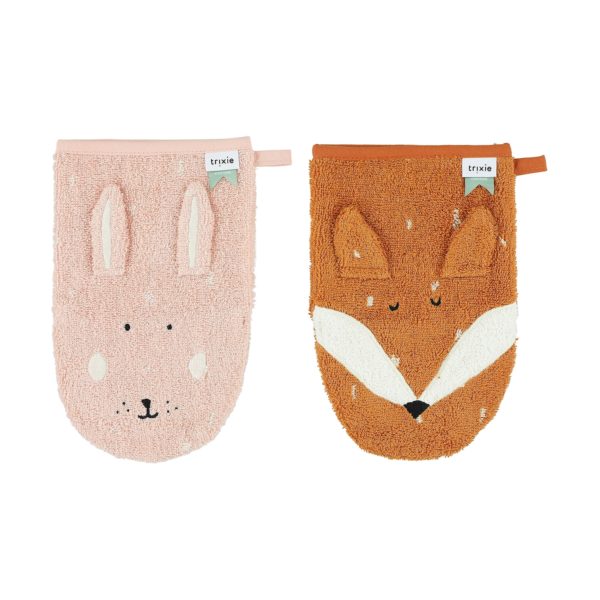 Gants de toilettes duo lapin & renard